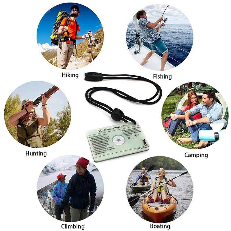 Rectangular Emergency Mirror M - Signal Mirror Rescue ulasan dan harga
