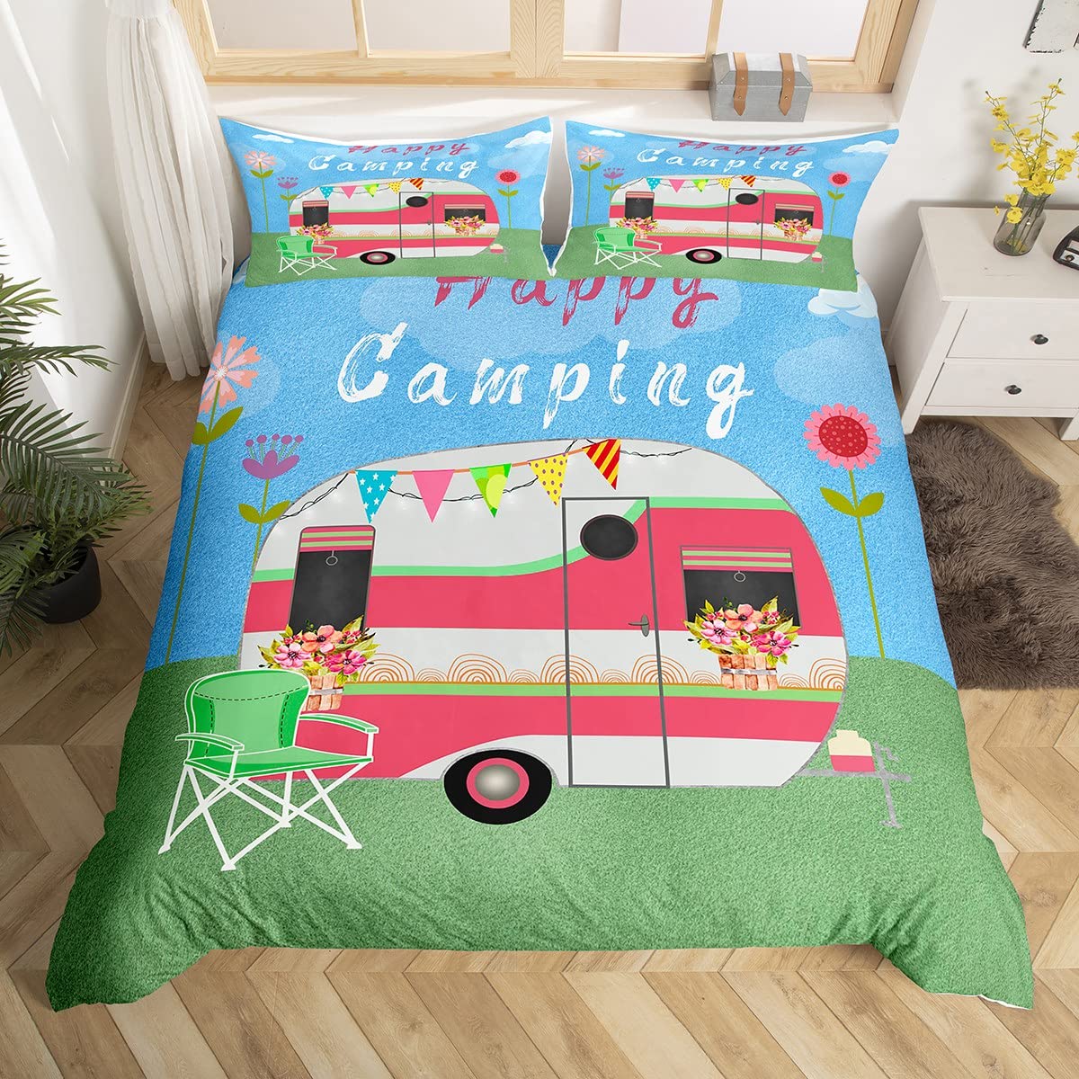 Happy Camping Duvet Cover Camp - Outdoor Adventure America ulasan dan harga