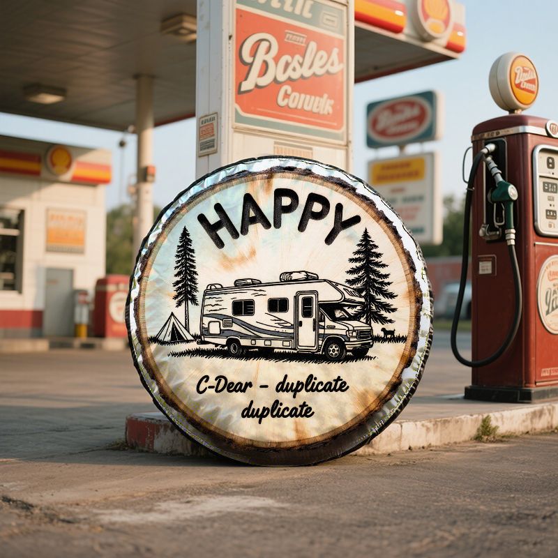 HAPPY RV Camping Theme Polyest - Outdoor Adventure And Travel ulasan dan harga