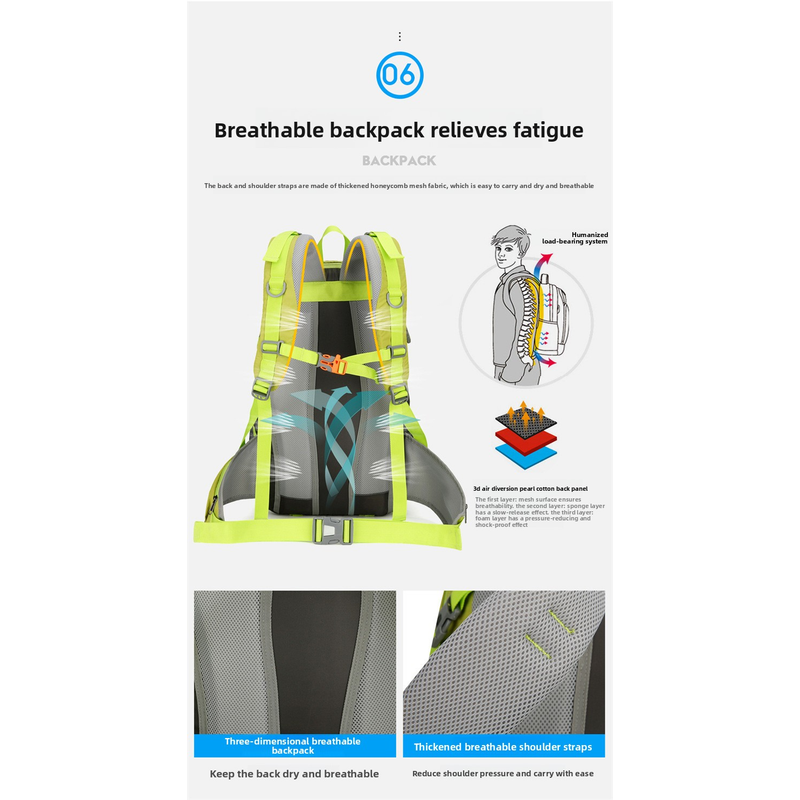 AZELA 36-55L Hiking Backpack L - Outdoor Adventure And Travel ulasan dan harga